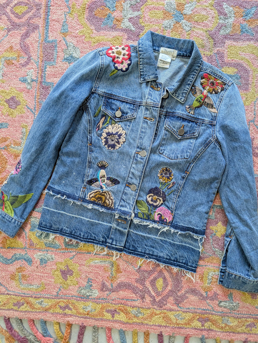Size med Trulex Embroidered Denim Jacket normally $120