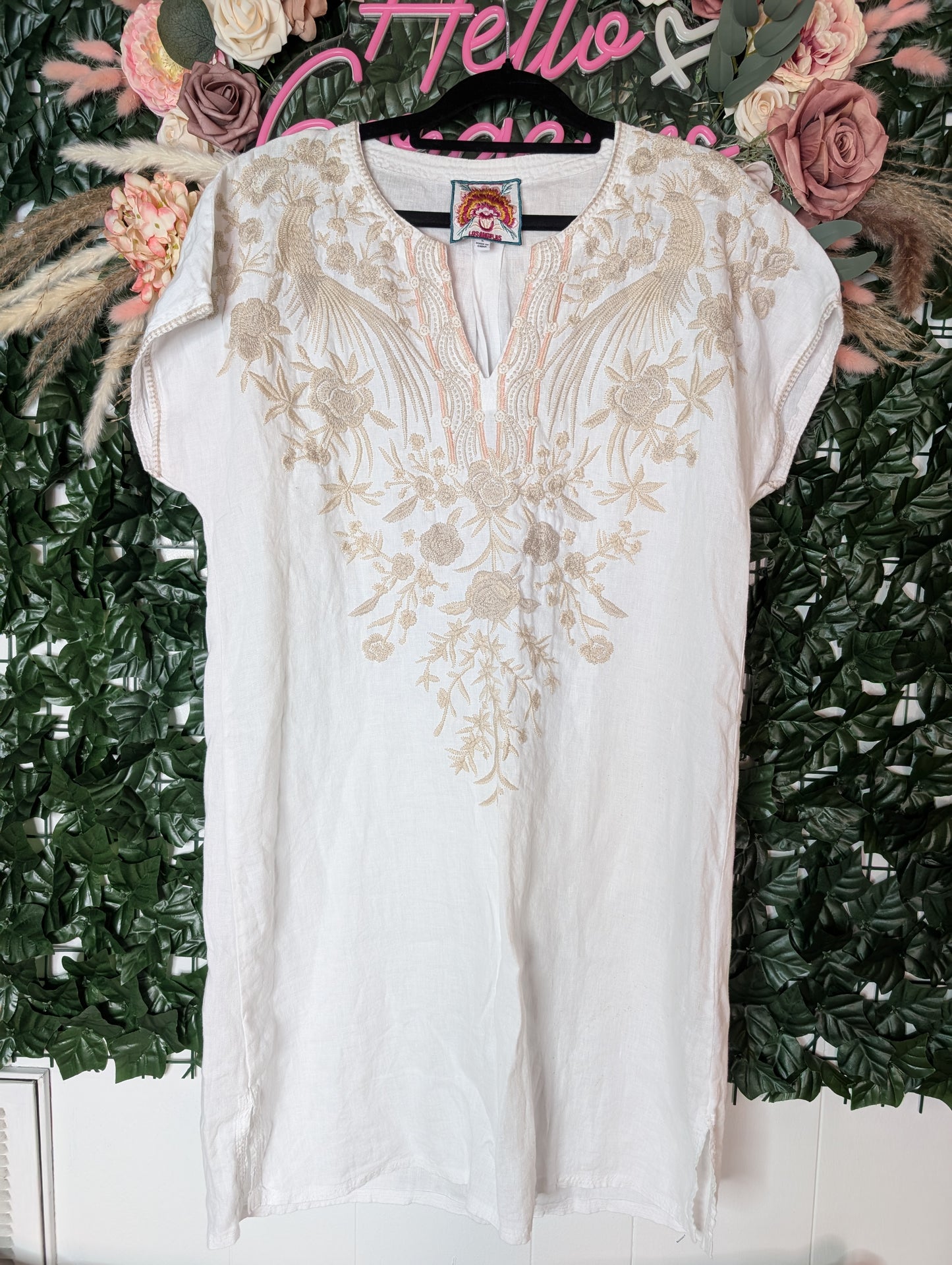 Johnny Was Embroidered Tunic Dress oversized Small/med