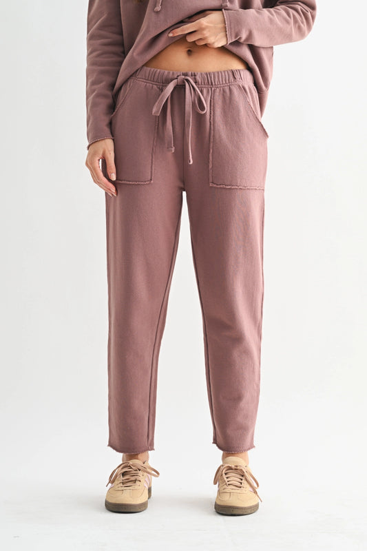 Malibu Essential Tapered Lounge Pants Rose Taupe