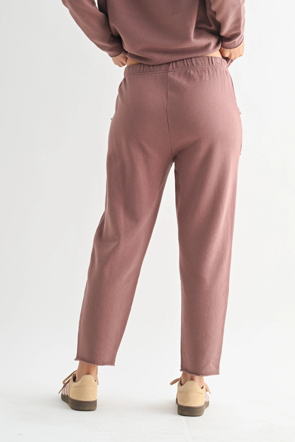 Malibu Essential Tapered Lounge Pants Rose Taupe