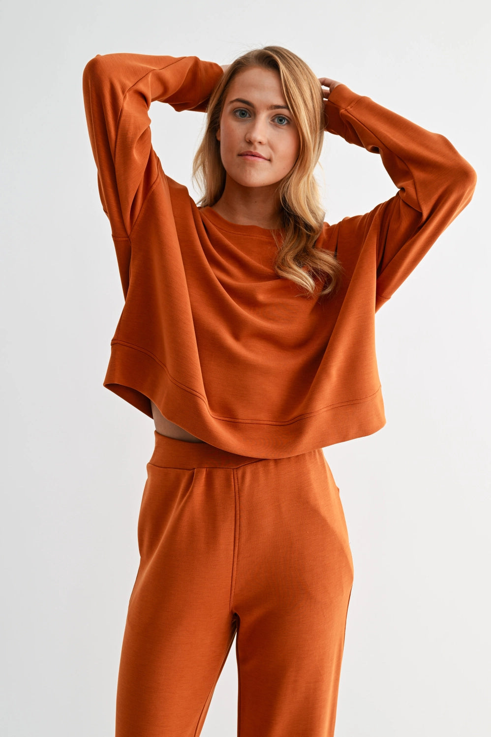 Laguna Dropped Shoulder Sweatshirt Burnt Amber