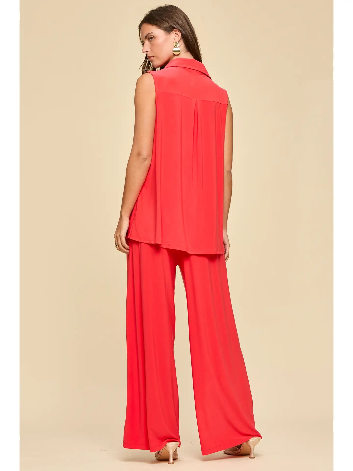 Relaxed Resort Wear Set Red