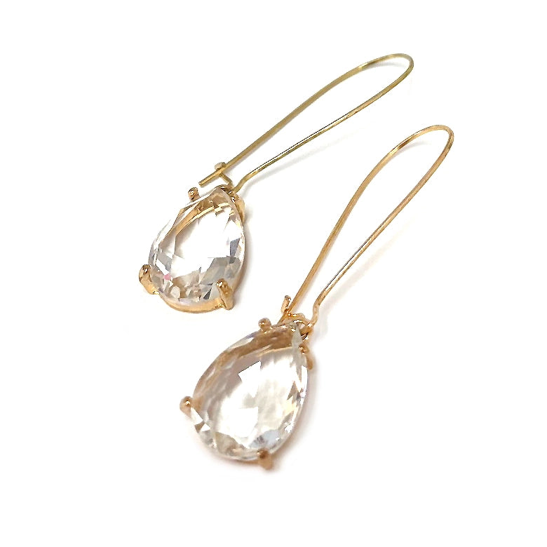 Teardrop Glass Bead 14mm X 18mm w/ Kidney Wire Earrings