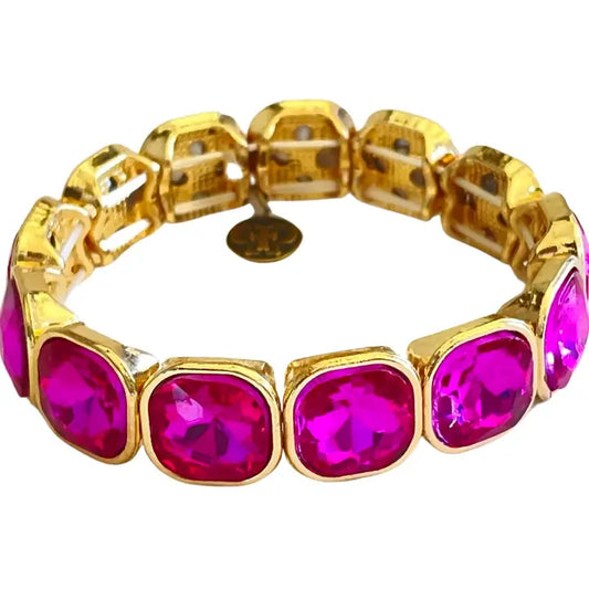 Pink Panache Fuchsia Rhinestone Bracelet