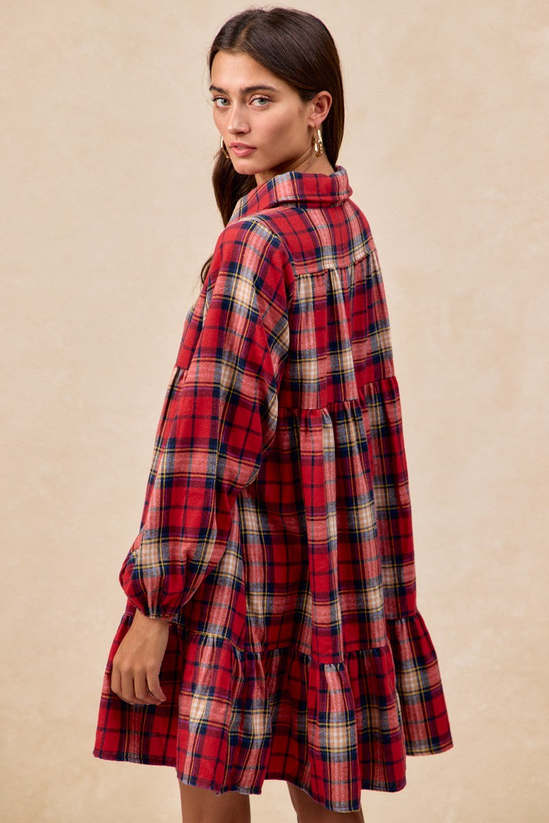 Sweet & Sassy Flannel Dress
