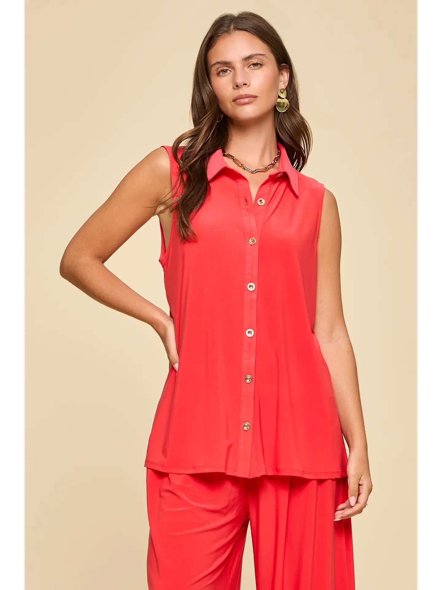 Relaxed Resort Wear Set Red