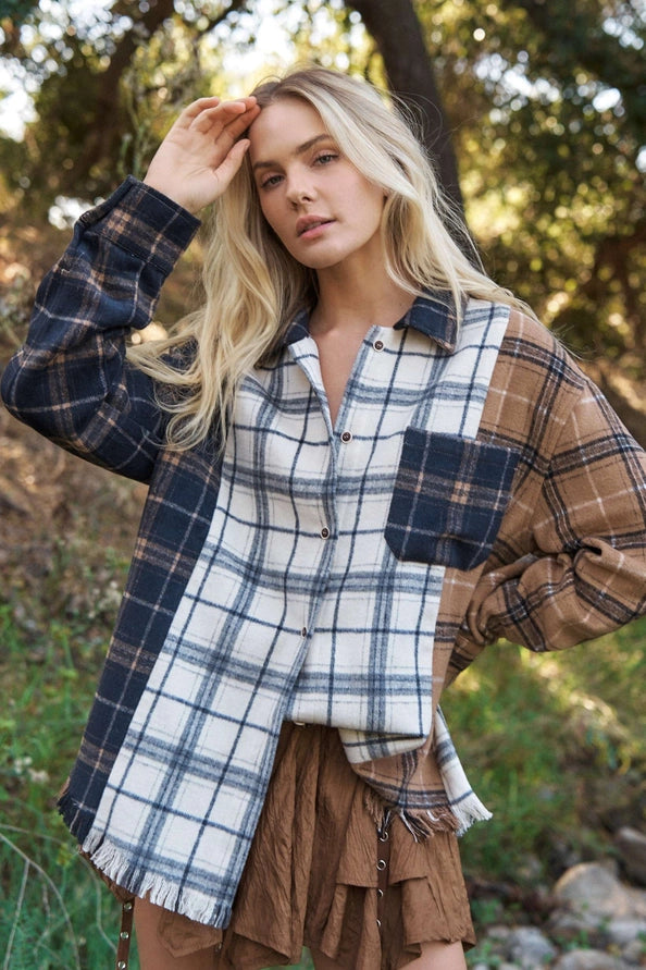 The Patchwork Plaid Shacket
