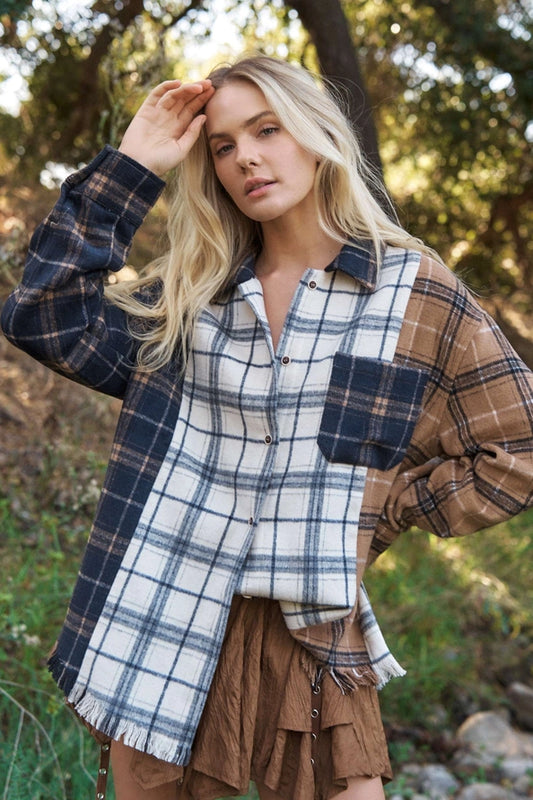 The Patchwork Plaid Shacket