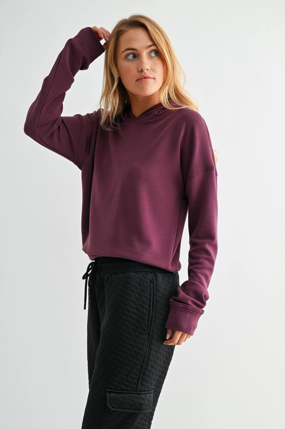 Cloudsoft Laguna Pullover Hoodie Dark Plum
