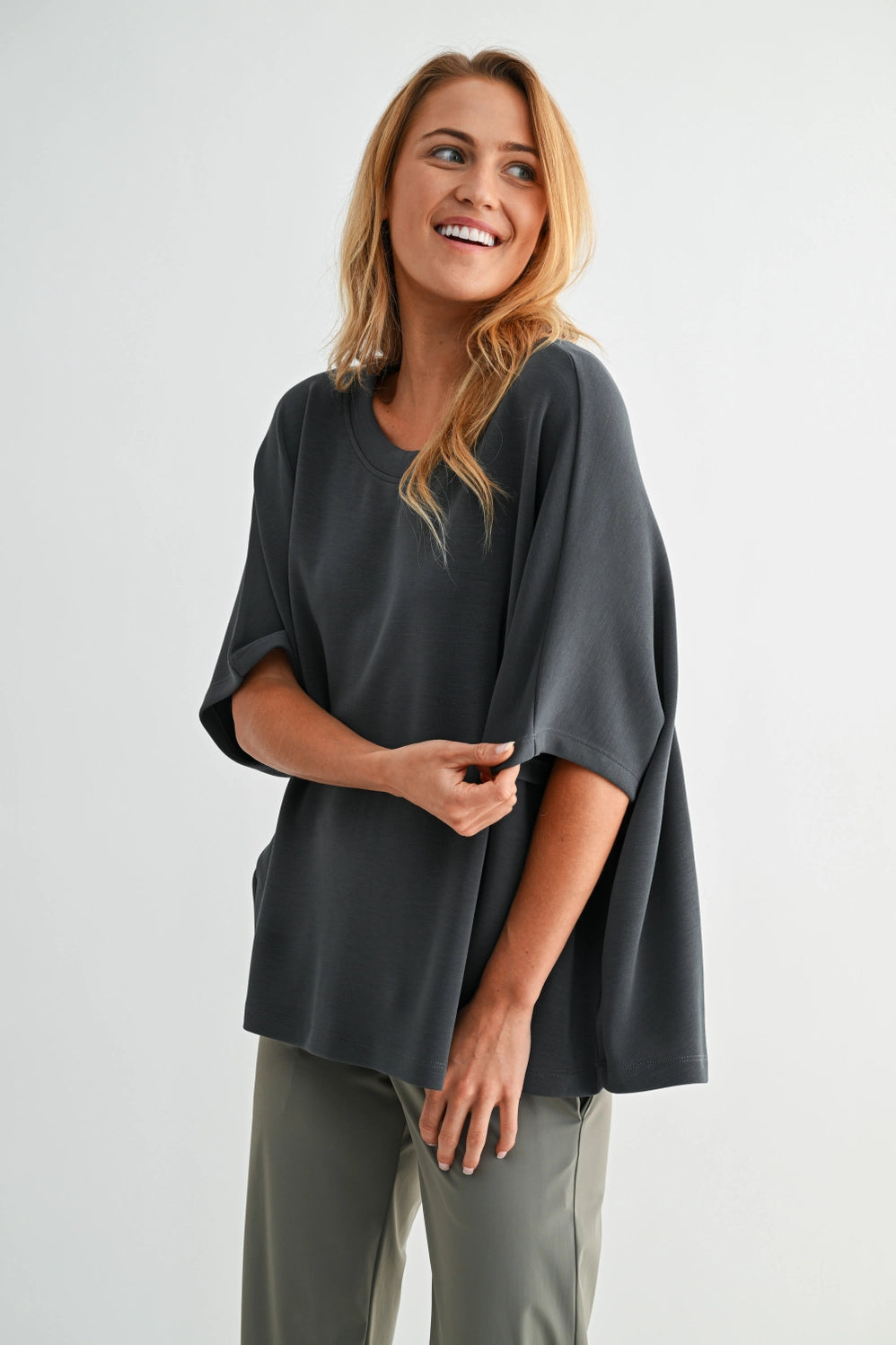 Laguna Boatneck Top Ash Grey