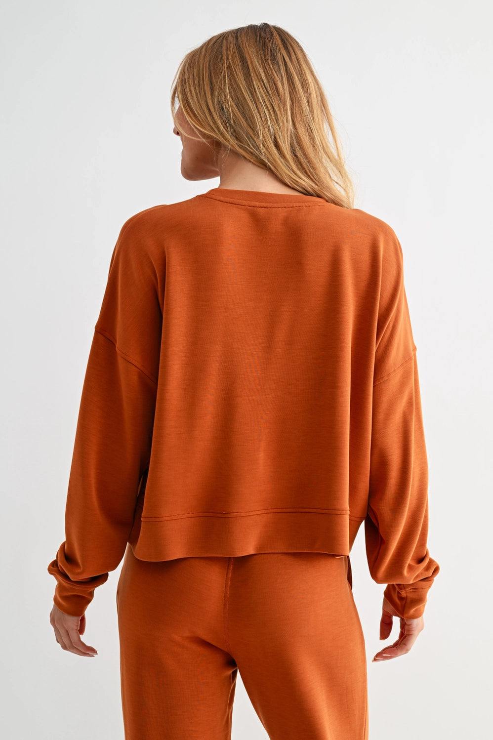 Laguna Dropped Shoulder Sweatshirt Burnt Amber
