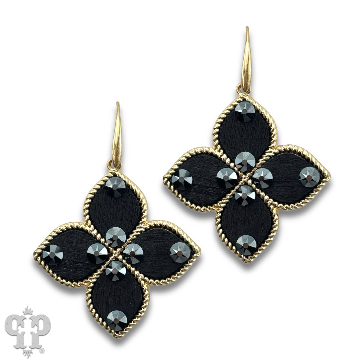 Four Point Clover Earring with Austrian Crystals