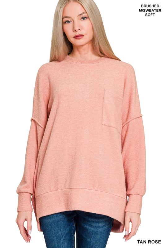 Taking A Stroll Sweater Tan Rose