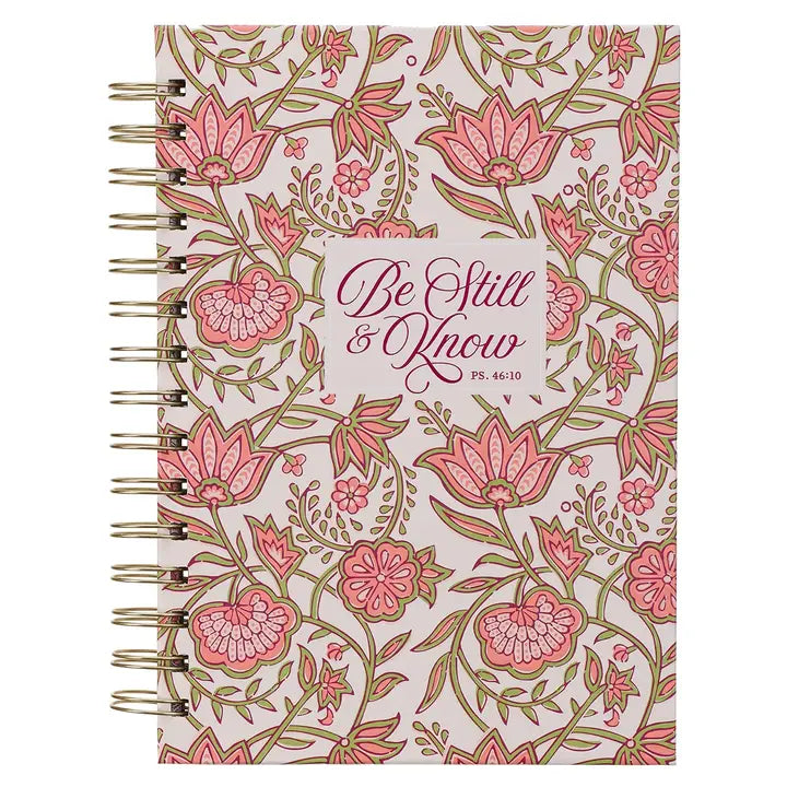 Journal Wirebound Pink Be Still & Know Ps. 46:10