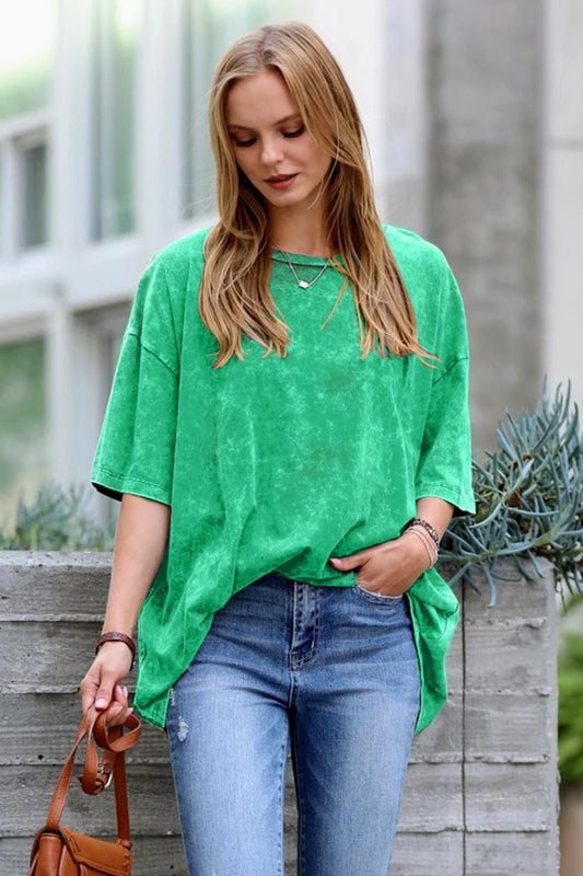 Let's Get Going Oversized Tee Kelly Green