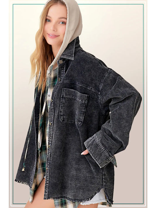 A Subtle Statement Corduroy Shacket