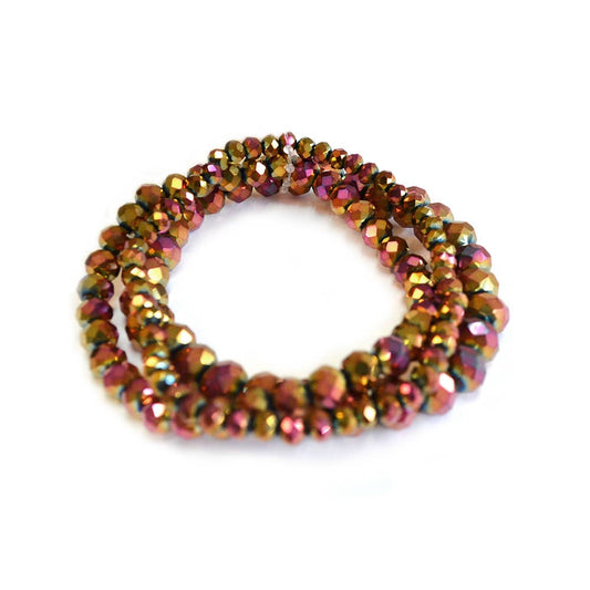 3 Pcs Set Stackable Multi Glass Beaded Stretch Bracelets