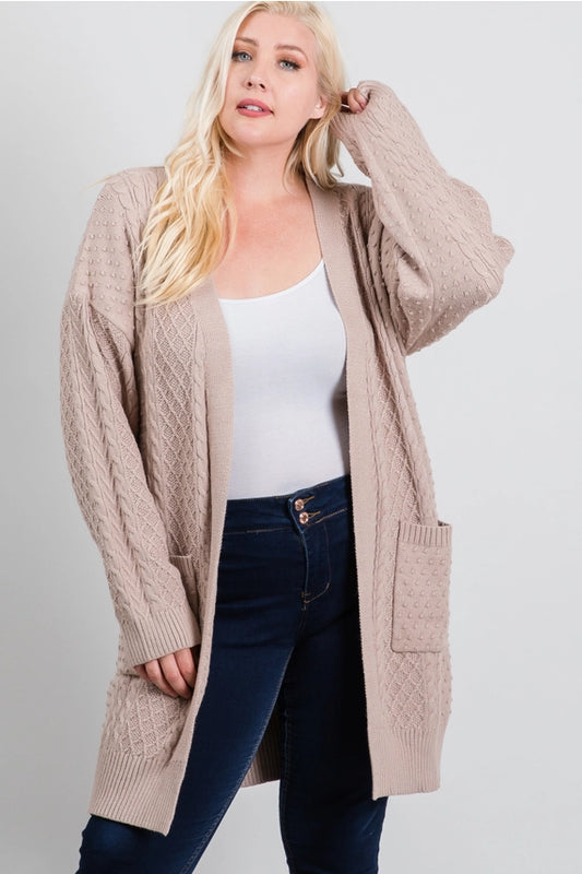 Light Mocha Plus Cardigan