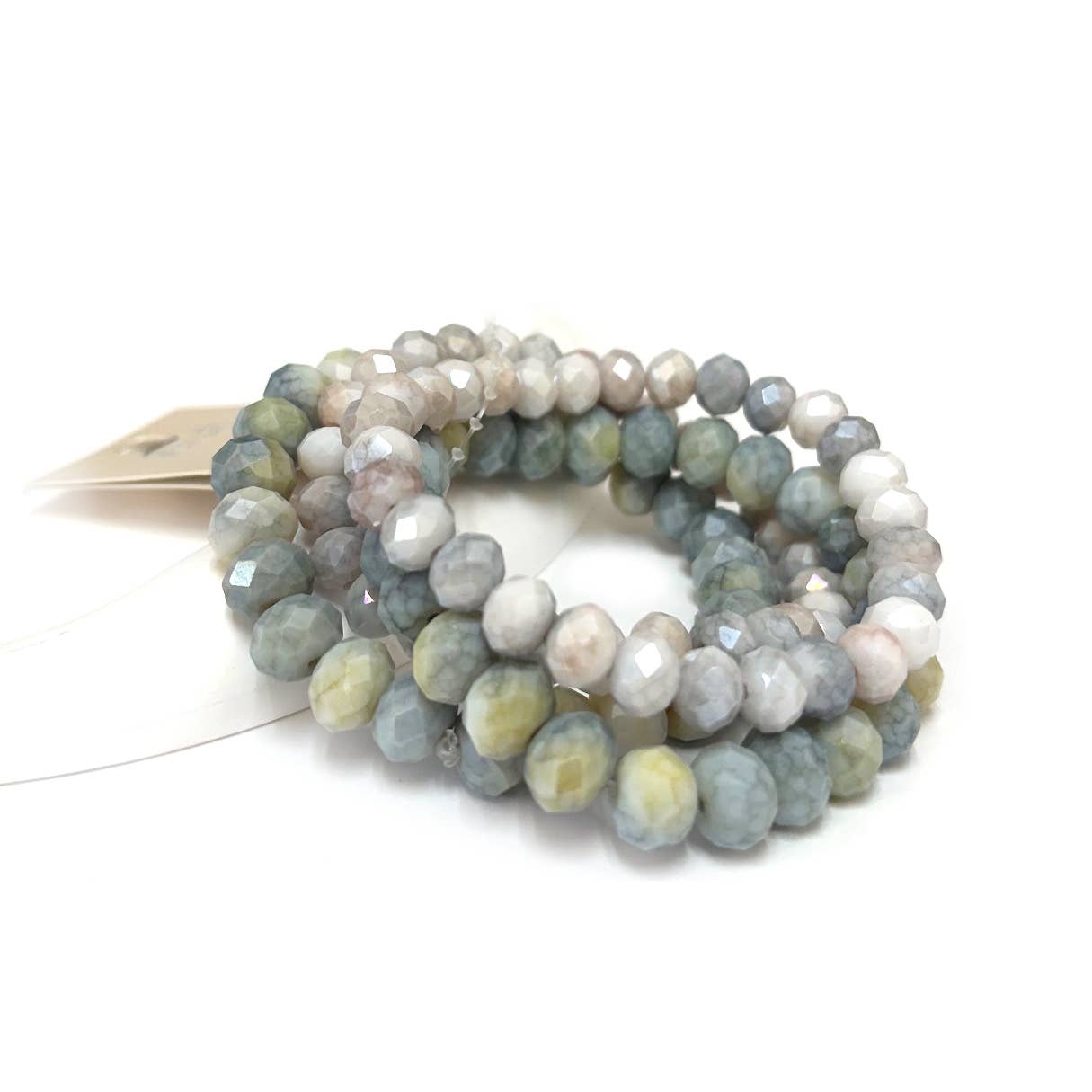 3 Pcs Healing Crystal Natural Stone Beaded Stretch Bracelets