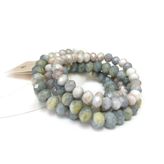 3 Pcs Healing Crystal Natural Stone Beaded Stretch Bracelets