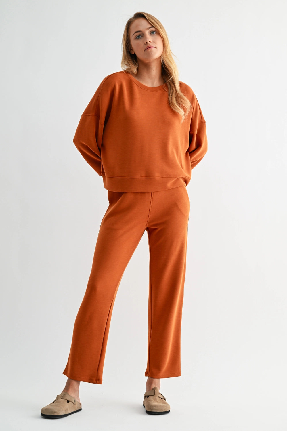 Laguna Dropped Shoulder Sweatshirt Burnt Amber