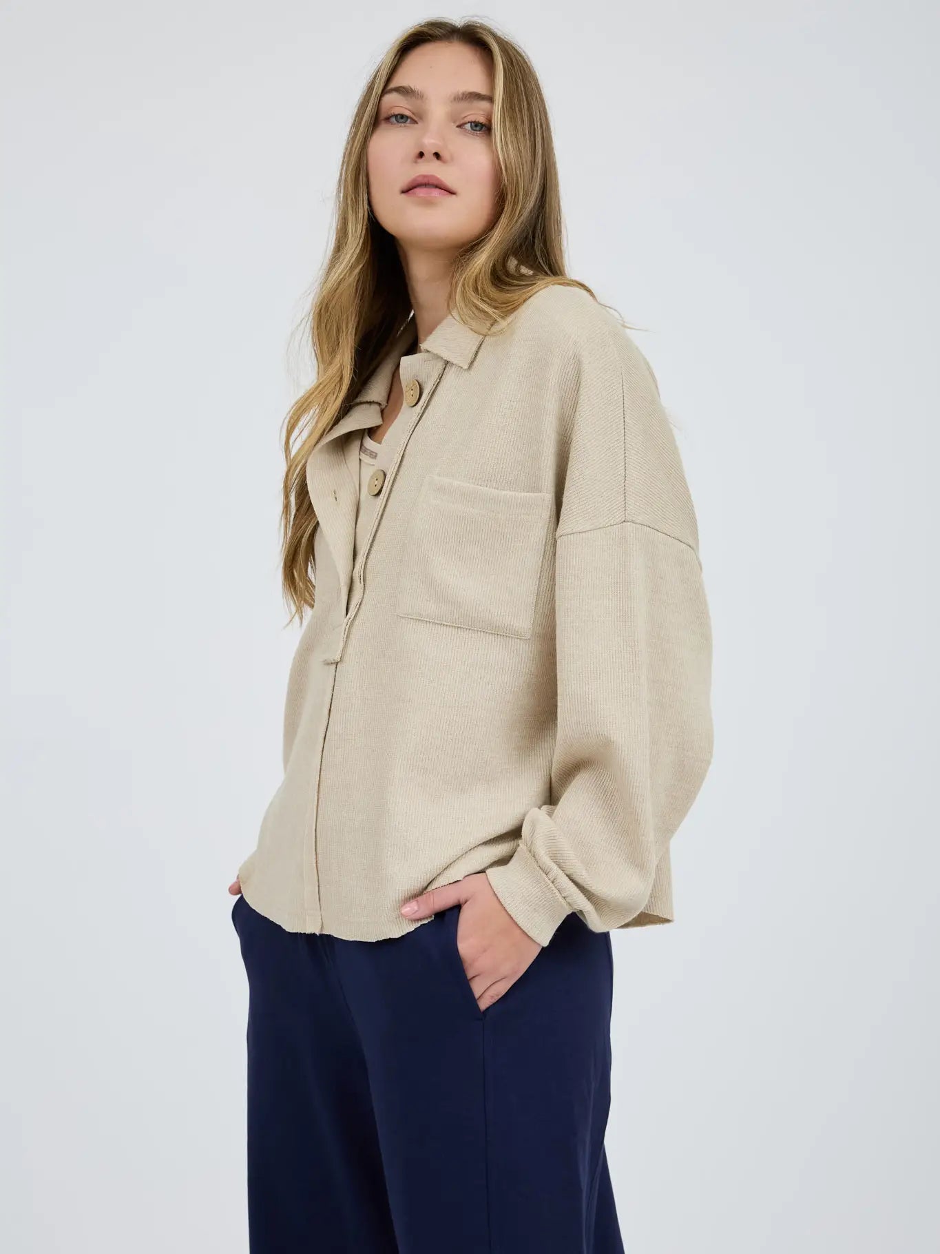 Take Your Chance Knit Top Taupe