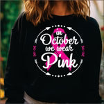 In October we Wear Pink Circle Arrows short sleeve