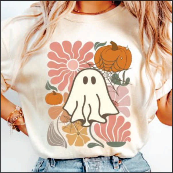 Retro Floral Ghost